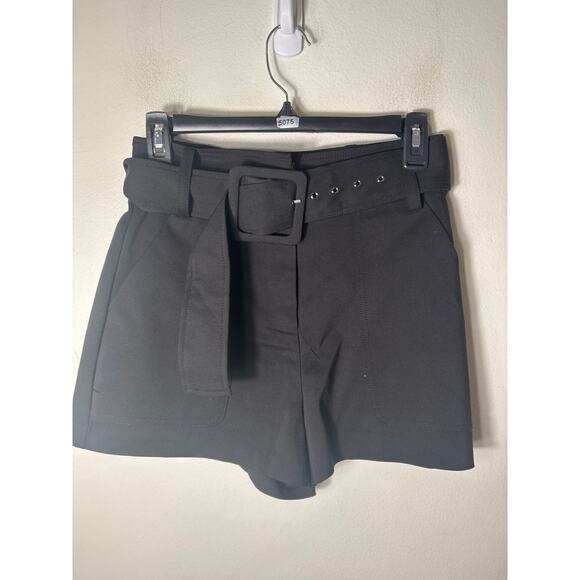 Ramy Brook Black Belted Short Shorts Sz 4 - Picture 1 of 2